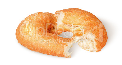 Two pieces of pita bread near