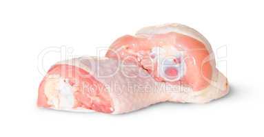 Two Raw Chicken Legs Lying On Each Other