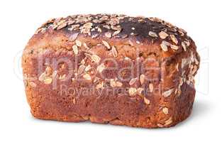 Unleavened black bread with nuts seeds and dried fruit rotated