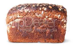 Unleavened of black bread with nuts seeds and dried fruit