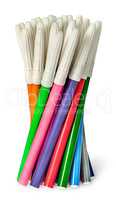 Unsorted set of colored felt pens in bunch