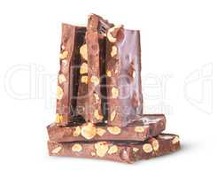 Vertical and horizontal stack of chocolate bars