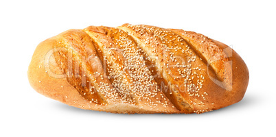 White long loaf with sesame seeds