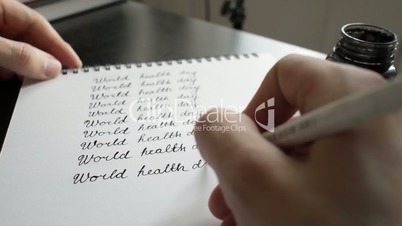 World health day calligraphy and lattering. Tenth line