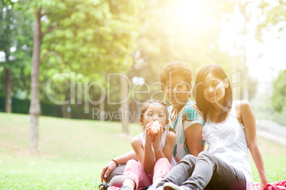 Grandmother, mother and daughter.