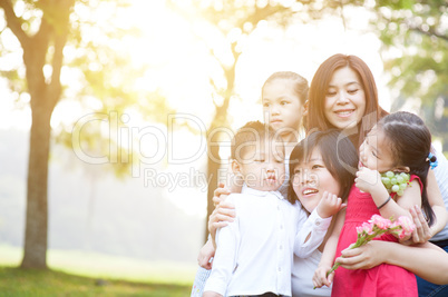Group of Asian family portrait