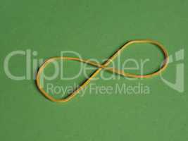 rubber band infinity sign