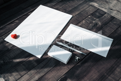 Blank stationery set