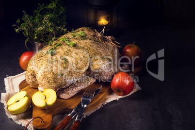 Stuffed fresh duck