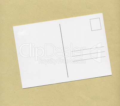 blank post card with copy space