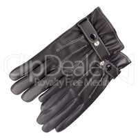 two Leather Gloves Isolated