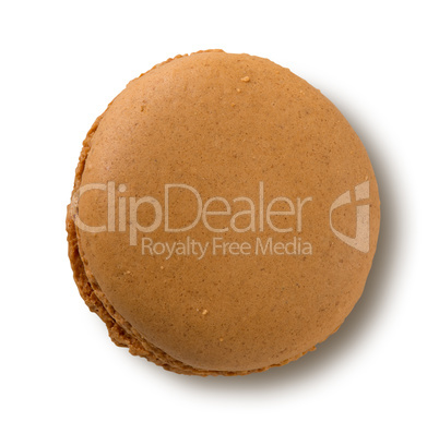 Brown macaron isolated