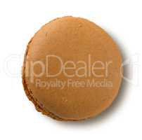 Brown macaron isolated