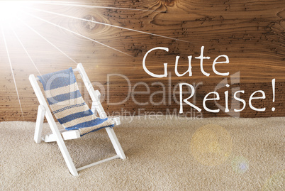 Summer Sunny Greeting Card, Gute Reise Means Good Trip