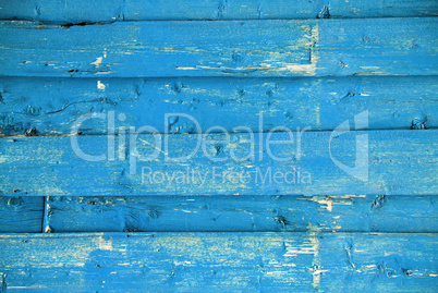 Blue Wooden Background With Copy Space