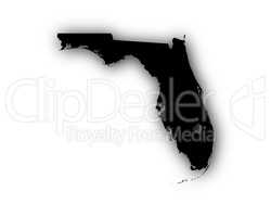 Karte von Florida mit Schatten