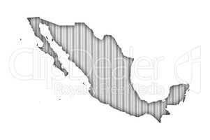 Karte von Mexiko auf Wellblech