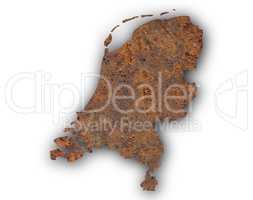Karte der Niederlande auf Textur
