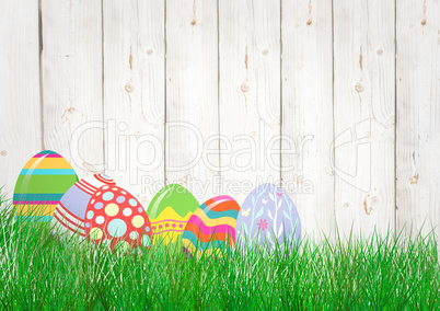 Easter eggs in the garden