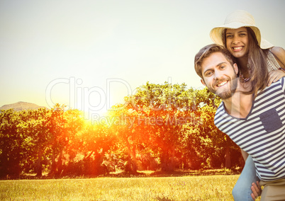 Couple in the vineyard