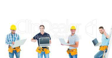 builders with laptop