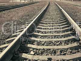 Railroad that go away, sepia