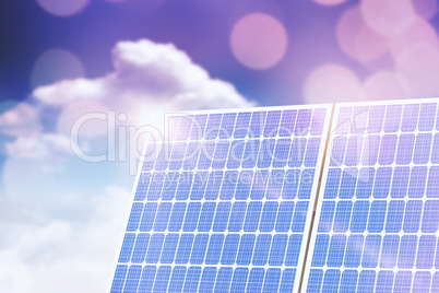 Digital composite of 3d solar panel