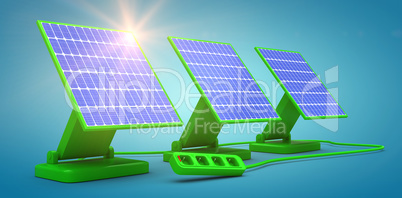 Digital composite of 3d solar panel