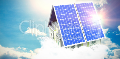 Digital composite of 3d solar panel