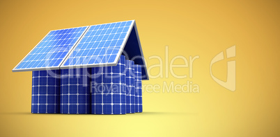 Digital composite of 3d solar panel