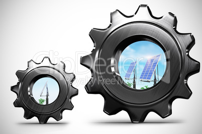 Composite image of 3d image of gear