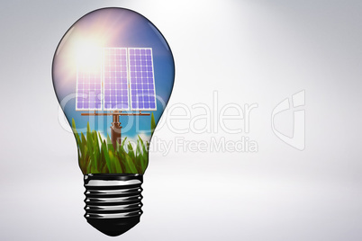 Digital composite of 3d solar panel