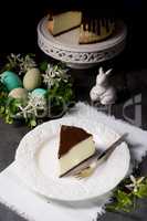 Spring cheese cake with pistachios
