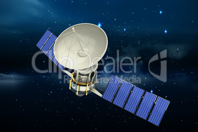 Composite image of high angle view ofÃ?Â 3d solar power satellite