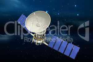 Composite image of high angle view ofÃ?Â 3d solar power satellite