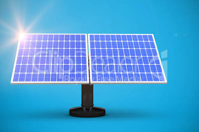 Digital composite of 3d solar panel