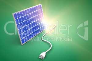 Digital composite of 3d solar panel