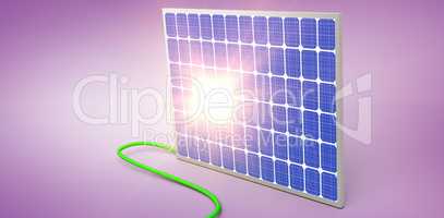 Digital composite of 3d solar panel