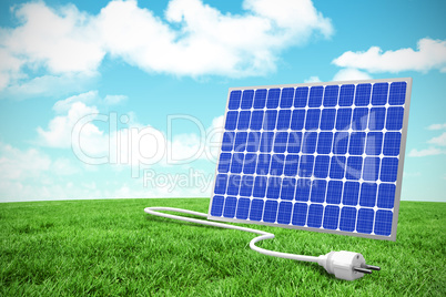 Digital composite of 3d solar panel