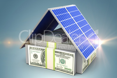 Digital composite of 3d solar panel