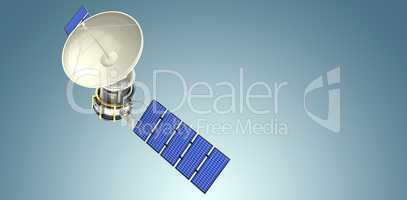 Composite image of high angle view ofÃ?Â 3d solar satellite