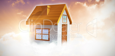 Digital composite of 3d house