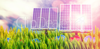 Digital composite of 3d solar panel