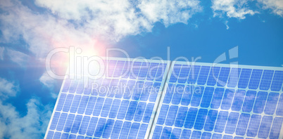 Digital composite of 3d solar panel