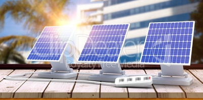 Digital composite of 3d solar panel