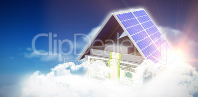 Digital composite of 3d solar panel