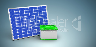 Digital composite of 3d solar panel