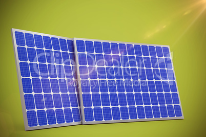 Composite image of vector image of 3d solar equipment