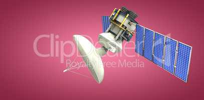 Composite image of 3d solar powered satellite