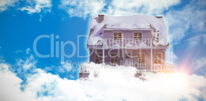 Digital composite of 3d house